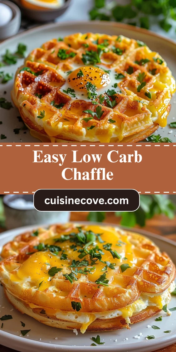 Low Carb Chaffle with Egg and Cheese