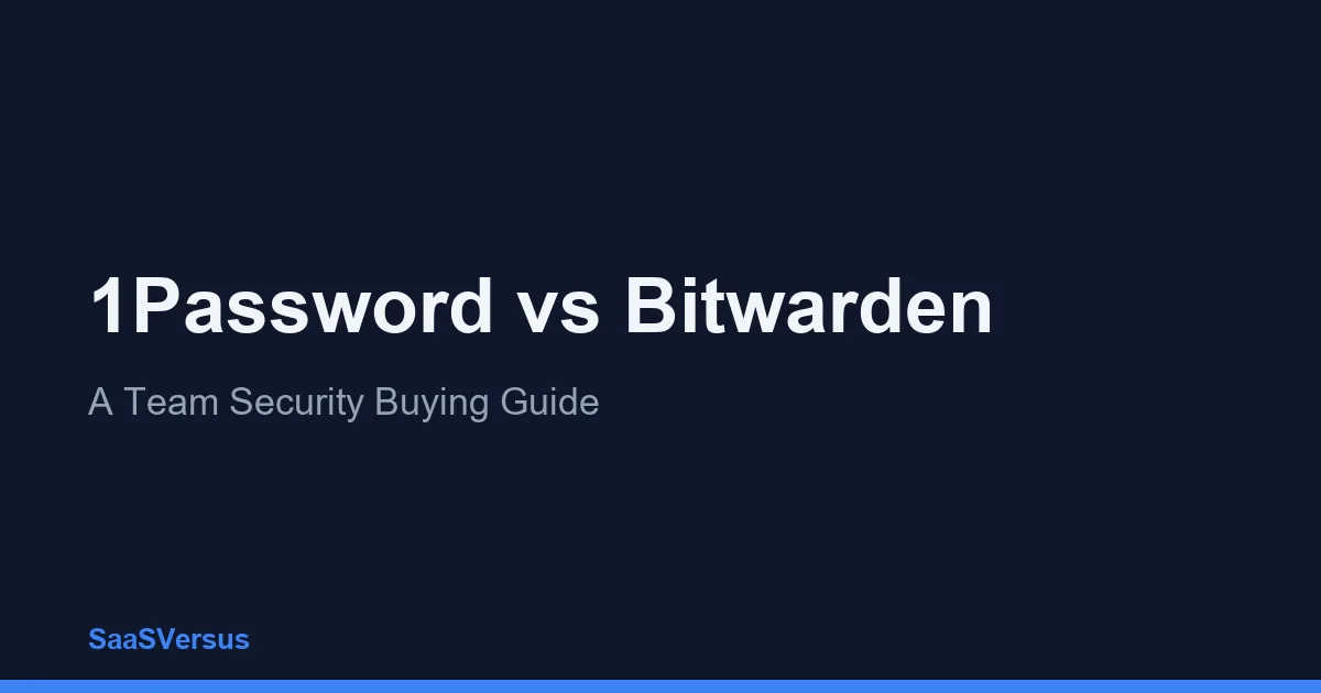 1Password vs Bitwarden