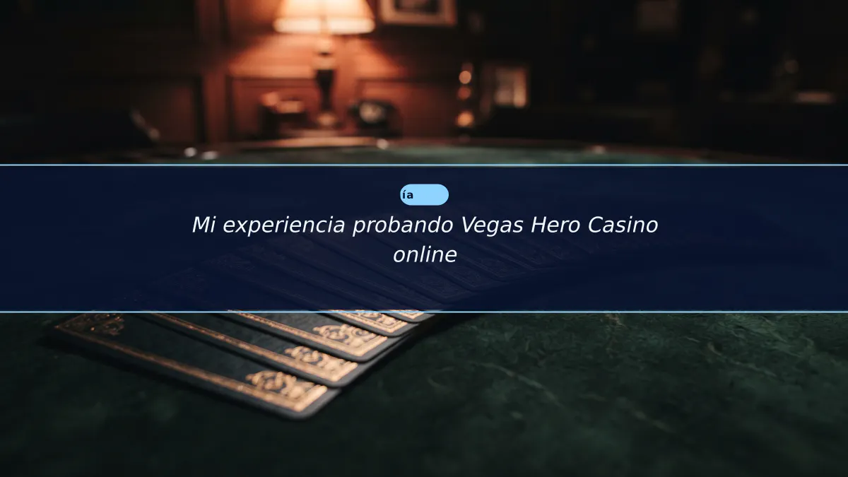 Mi experiencia probando Vegas Hero Casino online