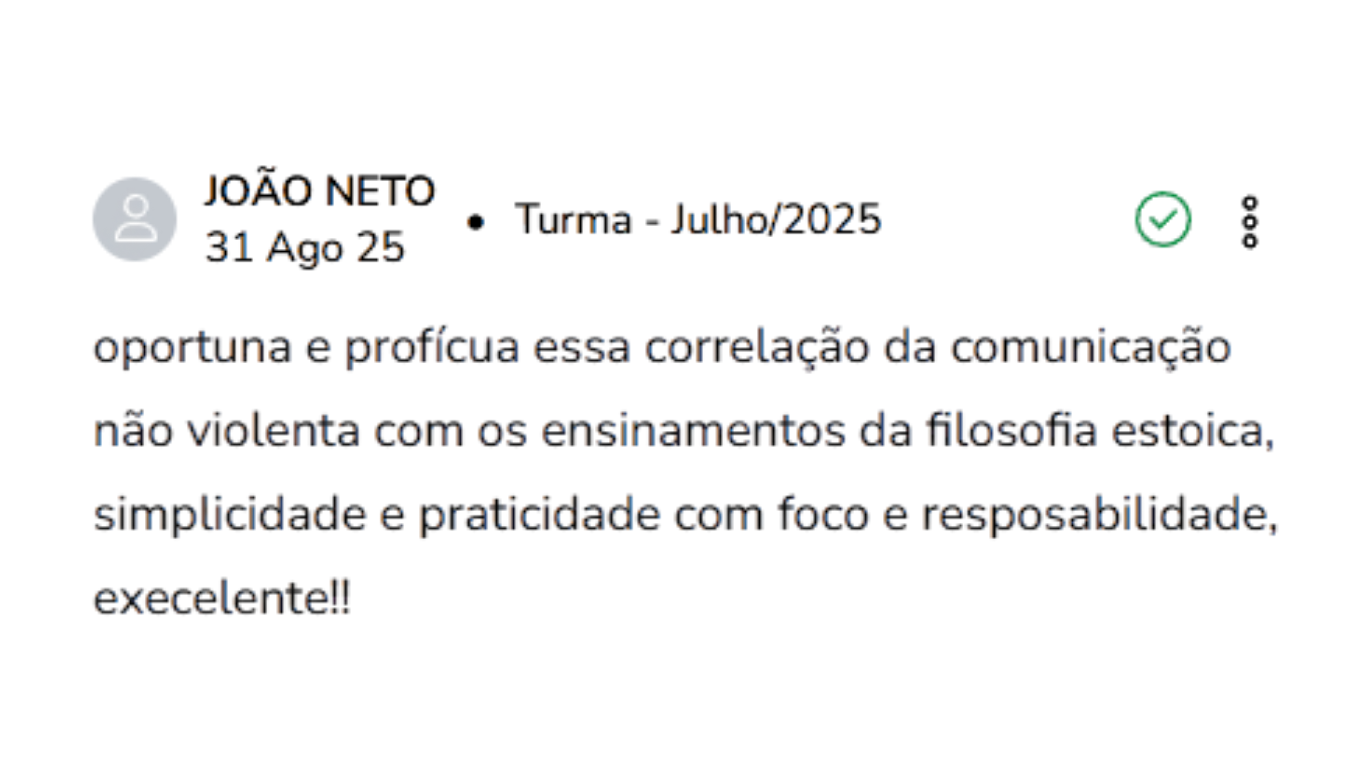 Comentário de aluno