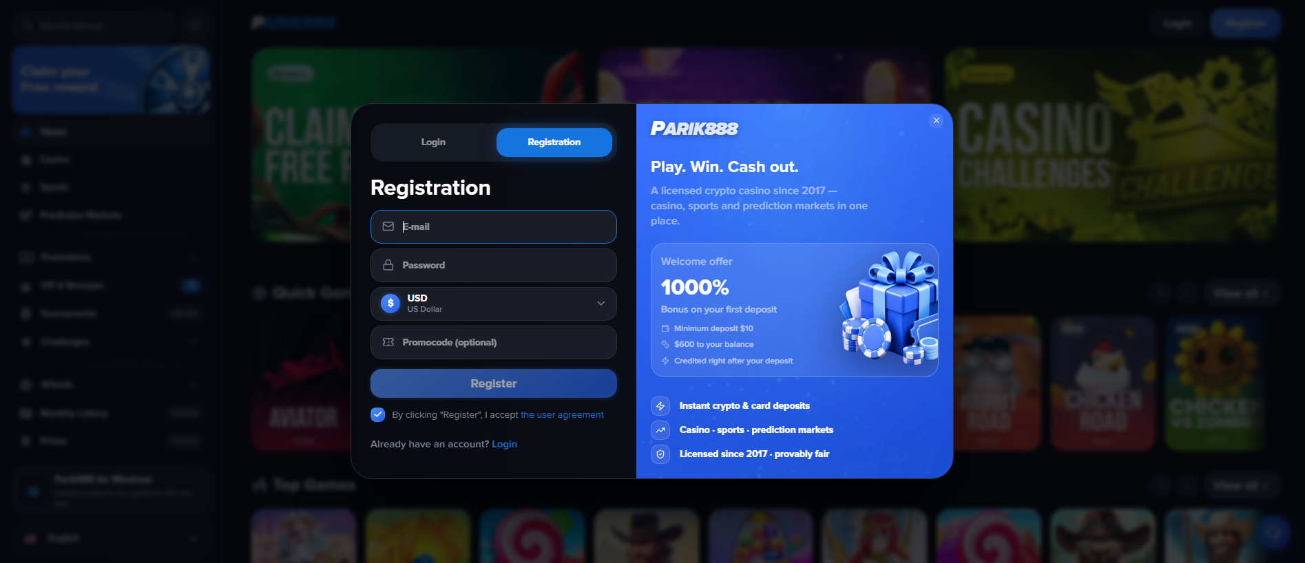 Screenshot of parik888.com