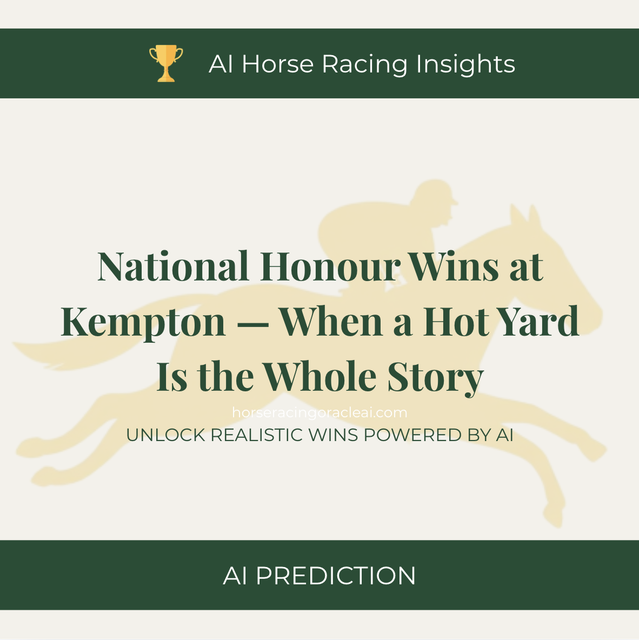 National Honour Wins at Kempton — When a Hot Yard Is the Whole Story