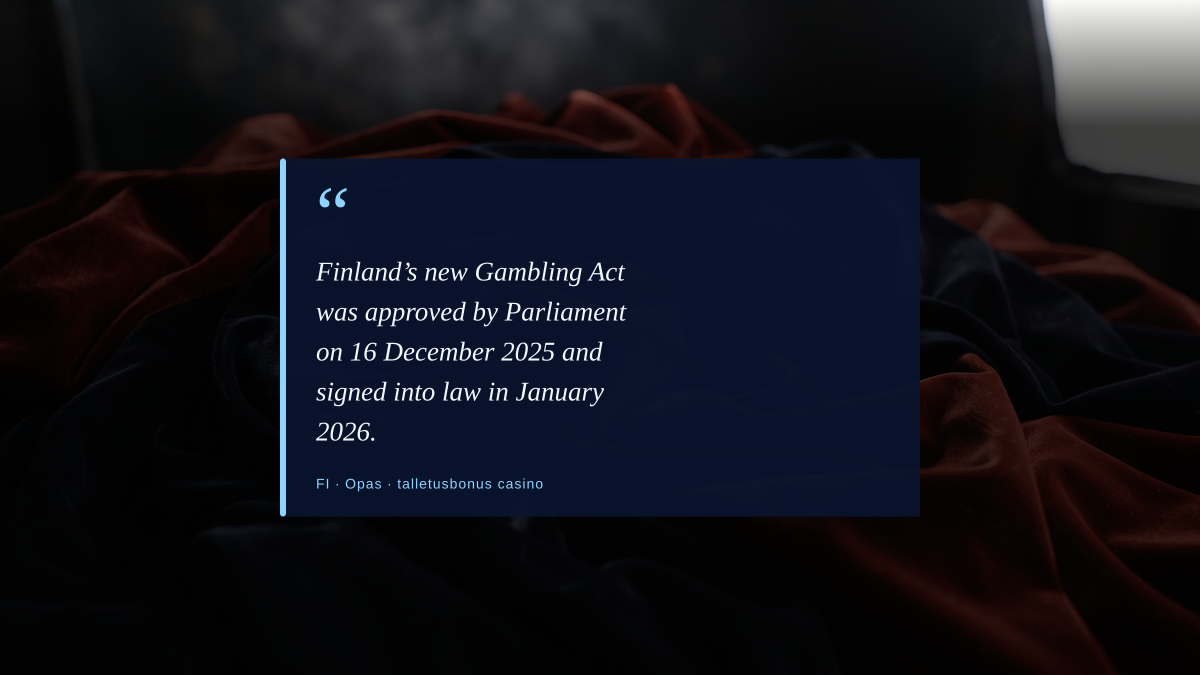 Talletusbonus casino: pelaajan opas bonuksiin ja sääntelykehykseen
