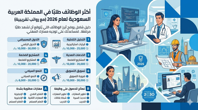 Most In-Demand Jobs in Saudi Arabia in 2026 (With Estimated Salaries)