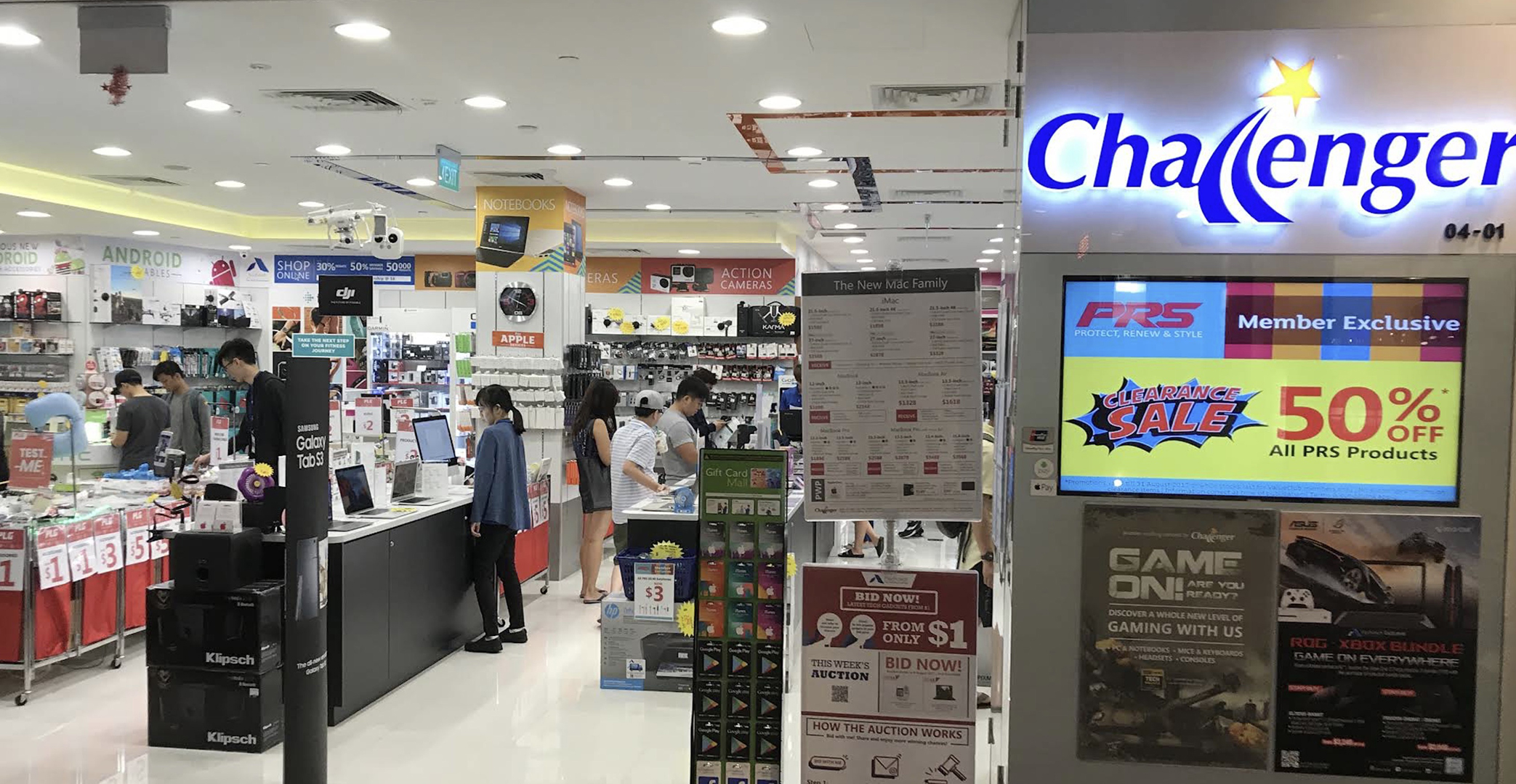 Challenger electronics store at 313@Somerset