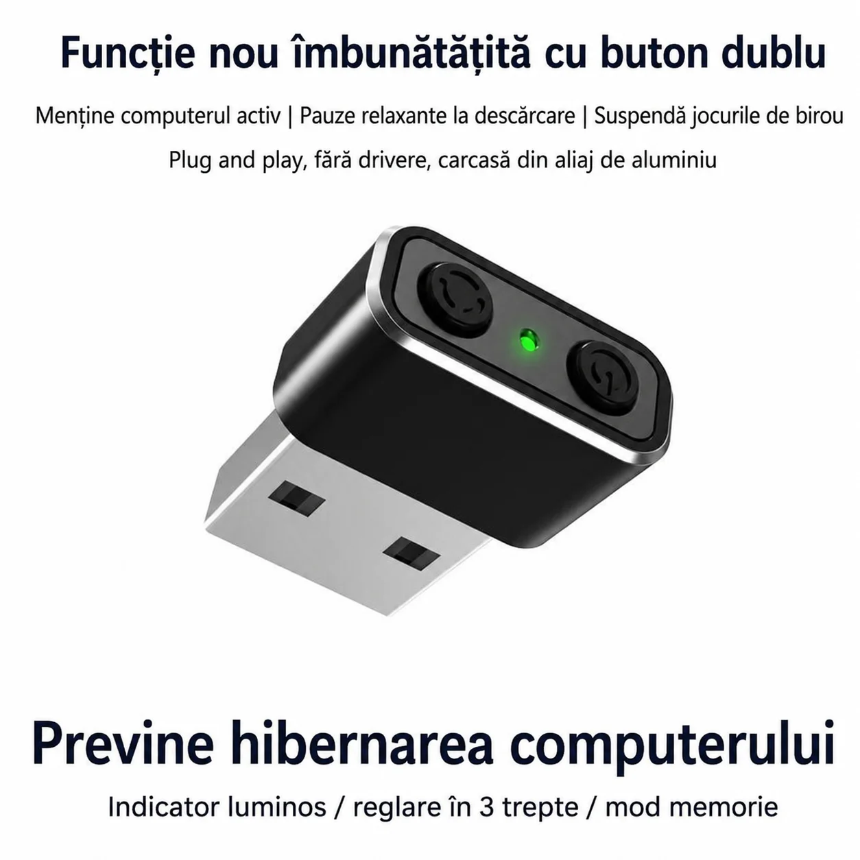 XPQKDC Mouse Jiggler устройство за движение на мишката Anti Sleep USB черно
