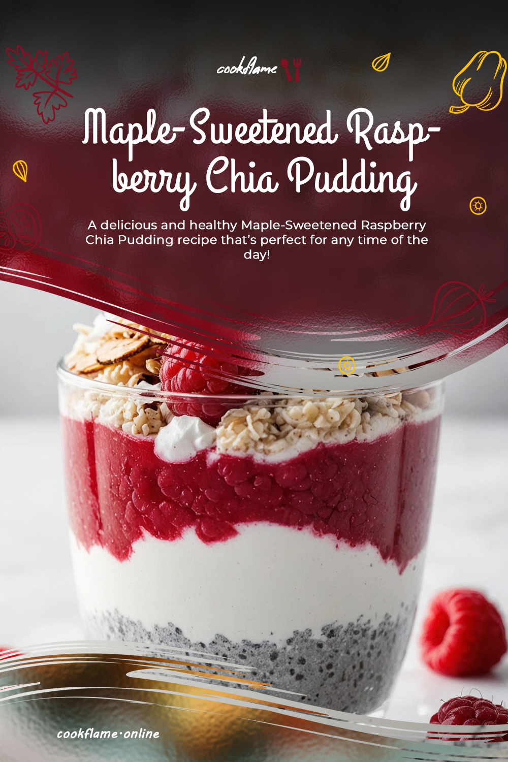 Maple-Sweetened Raspberry Chia Pudding