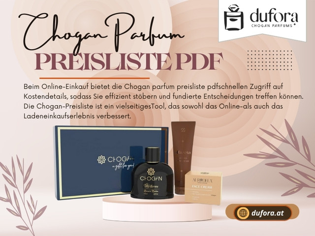 Die Chogan-Preisliste ist ein vielseitiges Tool, das sowohl das Online- als auch das Ladeneinkaufserlebnis verbessert. Beim Online-Einkauf bietet die Chogan parfum preisliste pdf schnellen Zugriff auf Kostendetails, sodass Sie effizient stöbern und fundierte Entscheidungen treffen können.

Offizielle Website: https://dufora.at/

Klicken Sie hier für weitere Informationen: https://dufora.at/chogan-preisliste

Unser Profil: https://dufora.imgbb.com/

Weitere Fotos: 

https://tinyurl.com/2ye5vxre
https://tinyurl.com/22utwnzm
https://tinyurl.com/268lkgrq
https://tinyurl.com/2bddrdlq