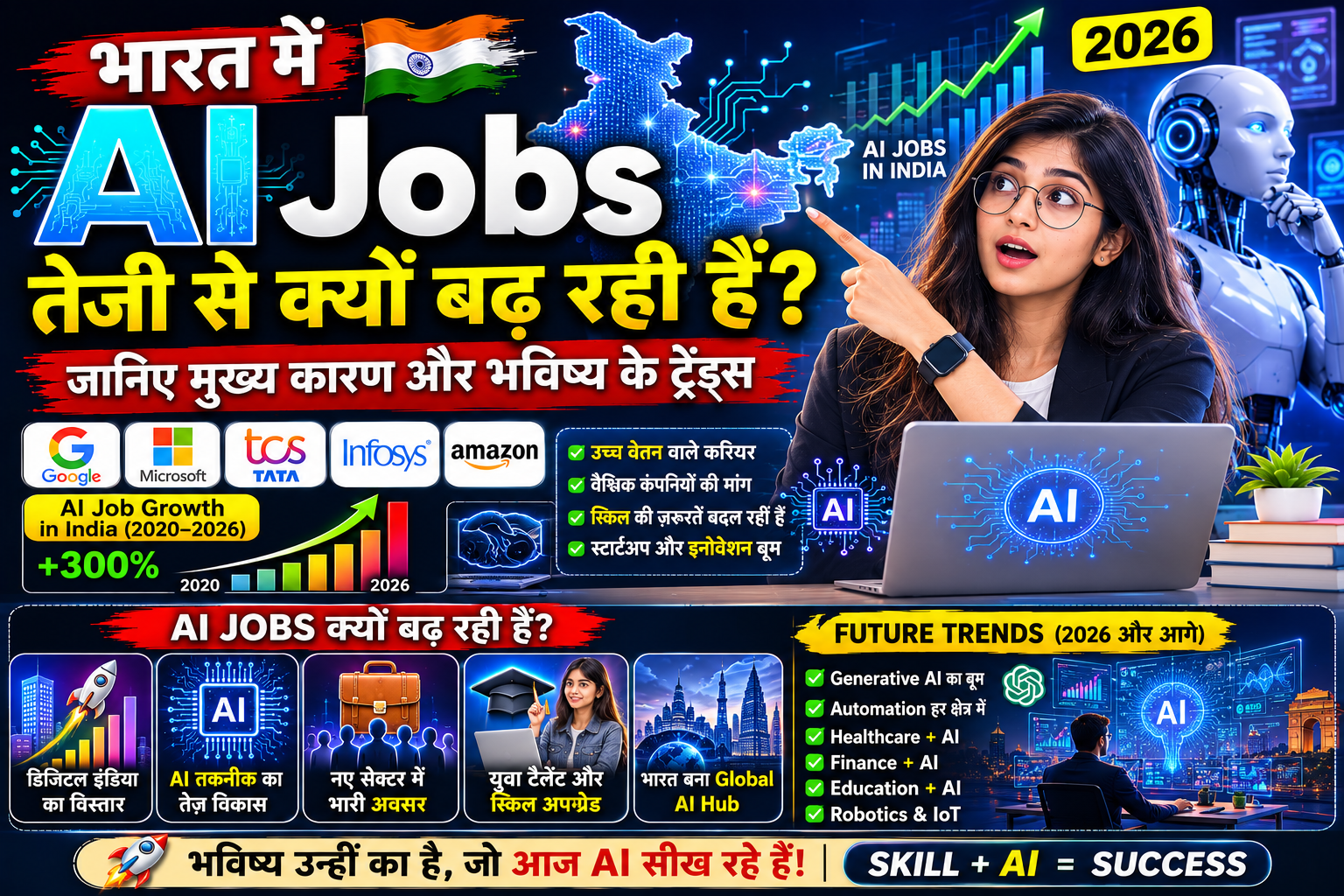 भारत में AI Jobs तेजी से क्यों बढ़ रही हैं? जानिए मुख्य कारण और भविष्य के ट्रेंड्स