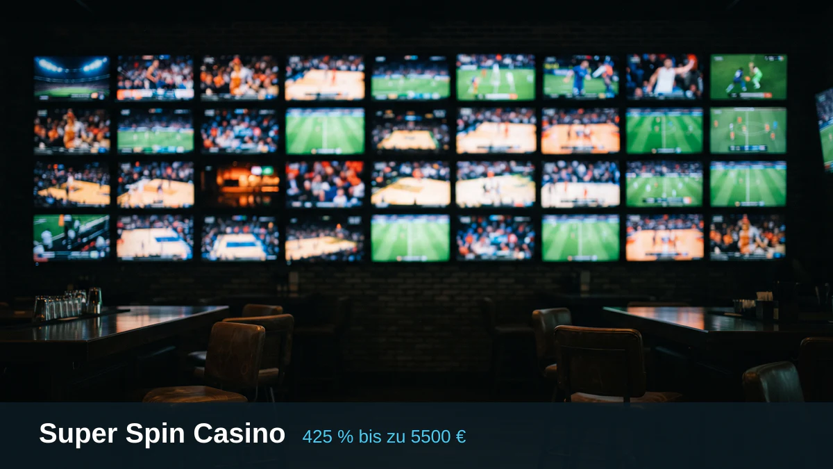 Super Spin Casino — Willkommensbonus 425 % bis zu 5500 € + 525 FS, Zahlungen: Visa, Mastercard, Sofort, Interac, Apple Pay