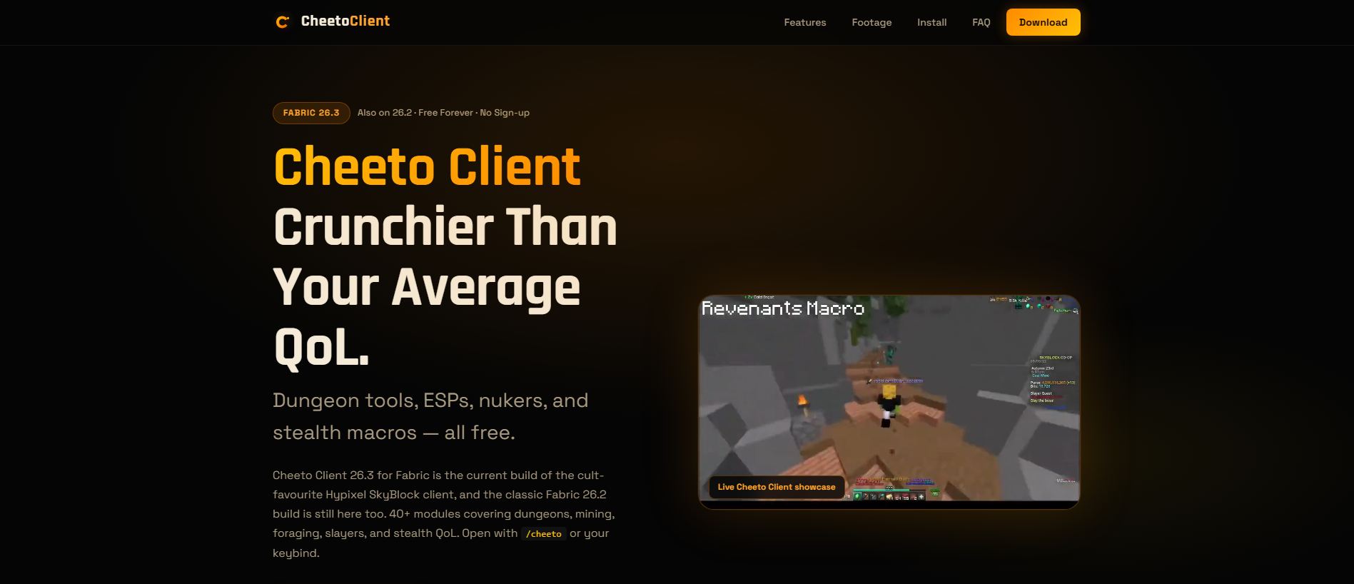 Stored capture of cheetoclient.com