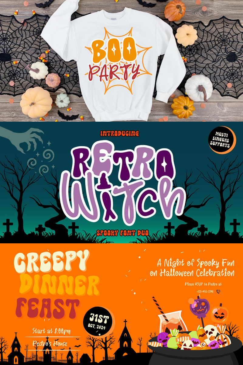 Whip Up Some Magic: How Retro Witch, the Modern Minimalist Font, Bewitches Handmade Brands with Irresistible Website Headlines – From 'Enchanting New Arrivals' to 'Crafted Just For You' – for Spellbinding Brand Building and Unforgettable Visual Impact.