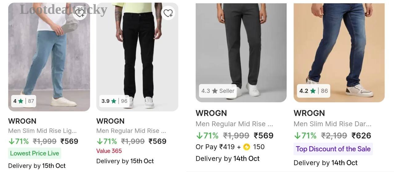 Grab Wrogn Jeans | Huge Savings Offer