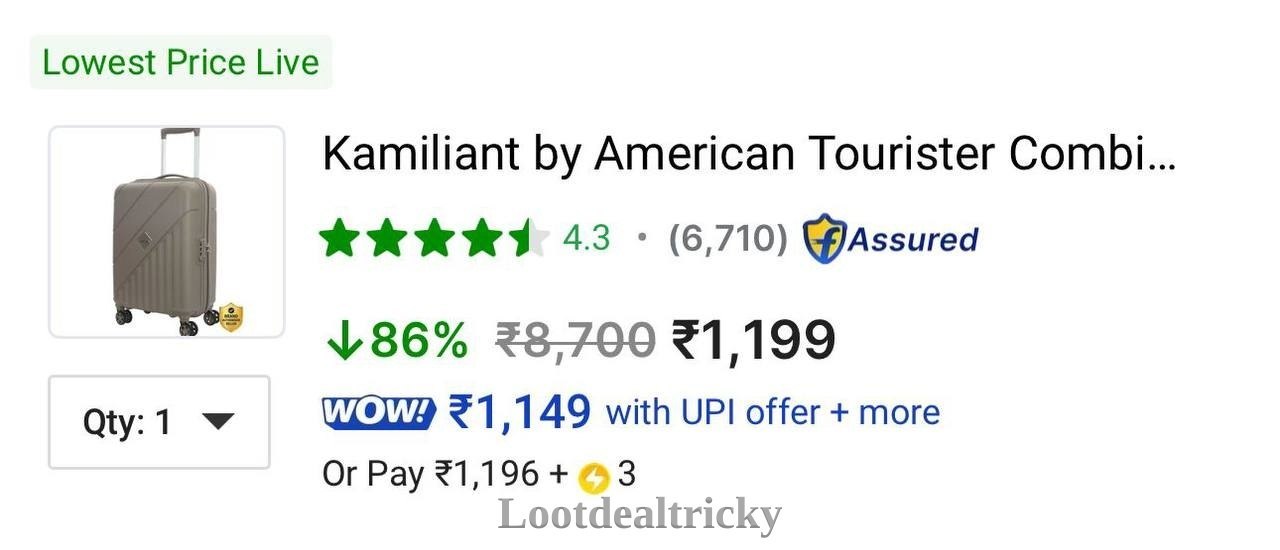 Grab American Tourister – Wonderful Discount Today @ ₹1199