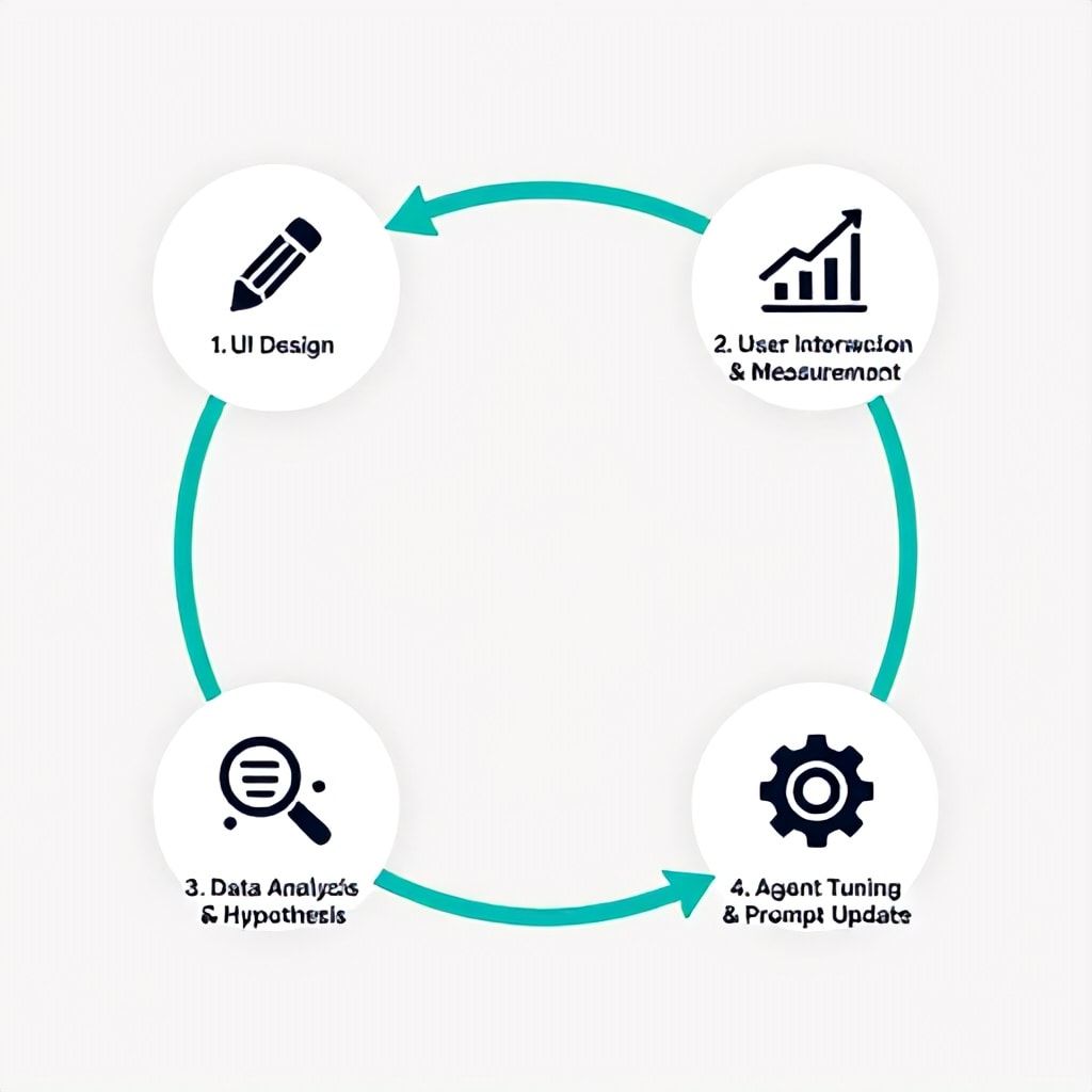 Flowchart: Closed-Loop Optimization System for AI Agent UI