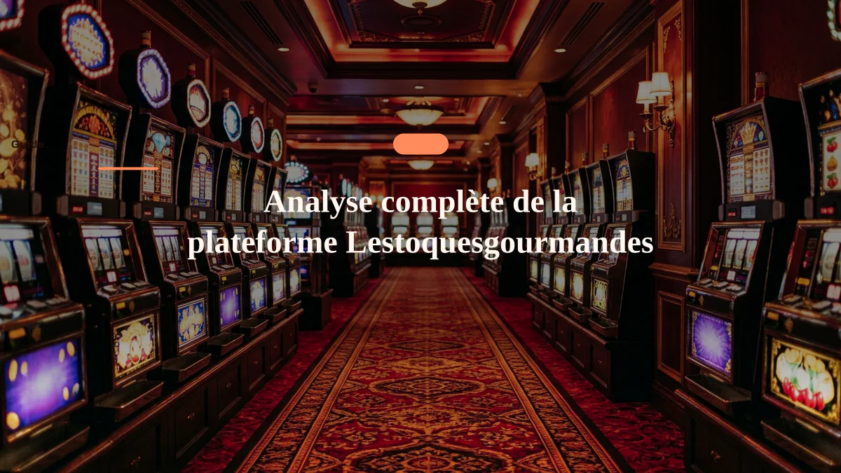 Analyse complète de la plateforme Lestoquesgourmandes