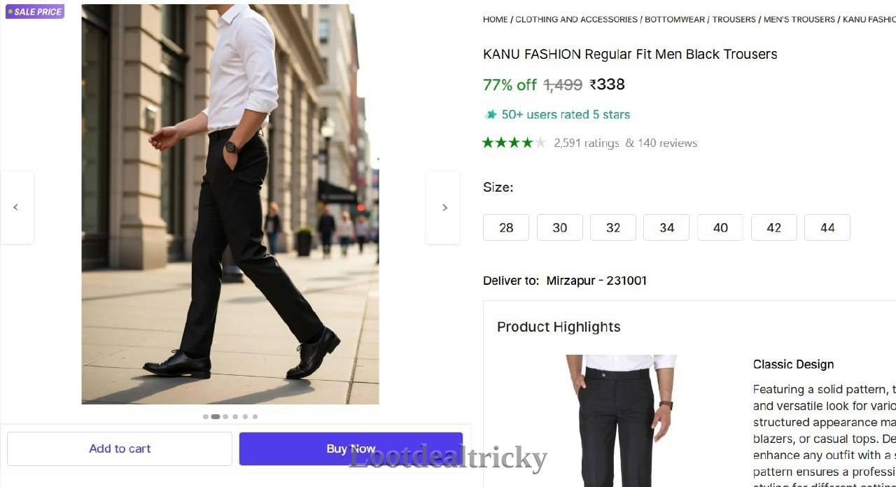 Regular Fit Men – Excellent Saving Offer @ ₹338