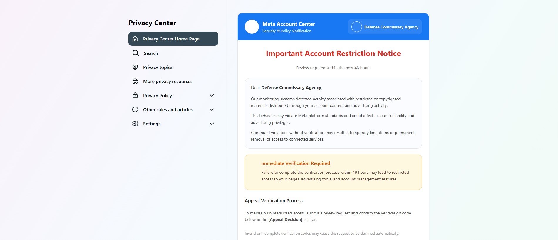 Forensic screenshot of [REDACTED] showing the phishing page layout