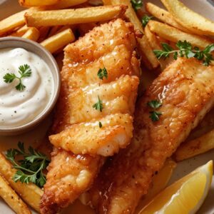 Crispy Pub-Style Beer Battered Fish & Chips Recipe