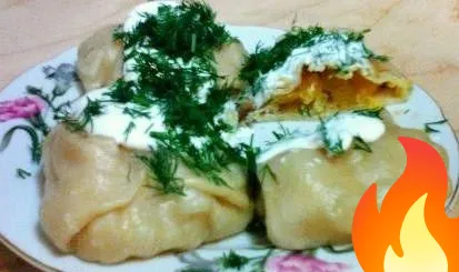 Фото Манты с тыквой