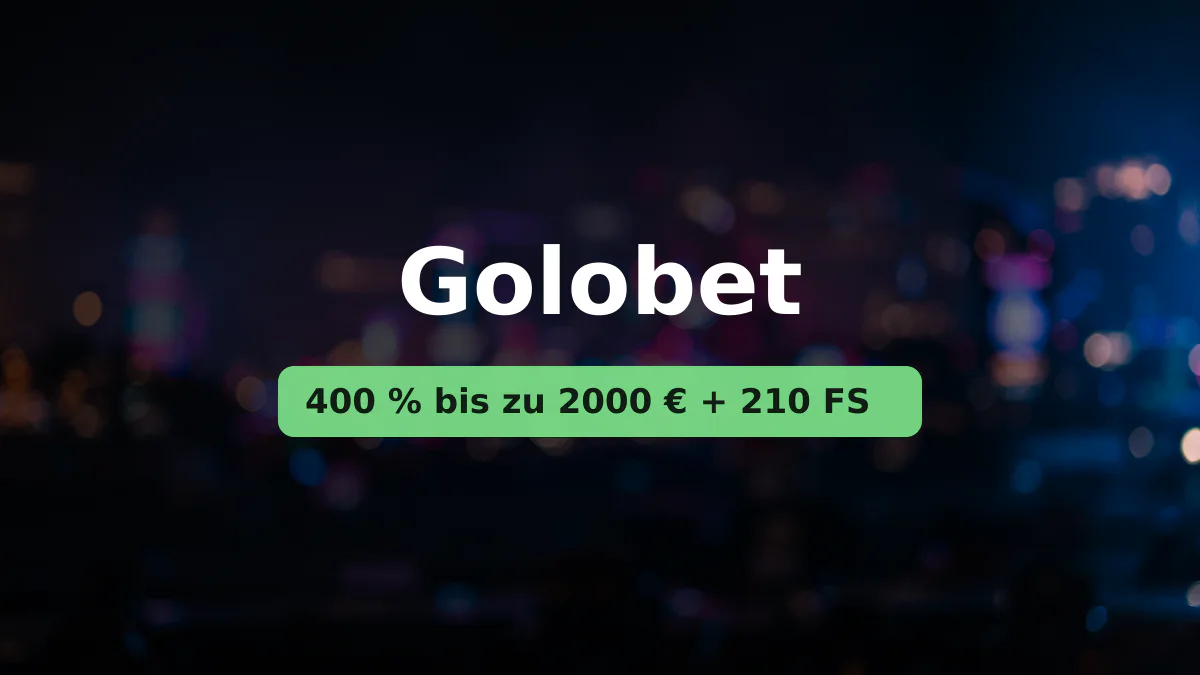 Golobet Casino — Willkommensbonus 400 % bis zu 2000 € + 210 FS, Zahlungen: Visa, Mastercard, Skrill, Neteller, Paysafecard