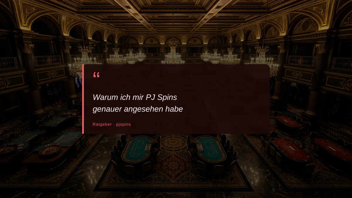 Warum ich mir PJ Spins genauer angesehen habe