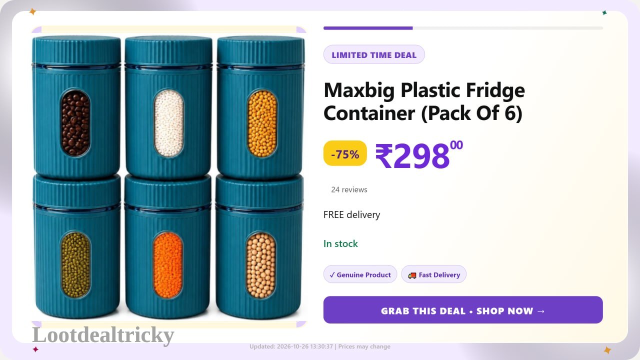   plastic Fridge Container – Just ₹298 | Best Price Drop Today
