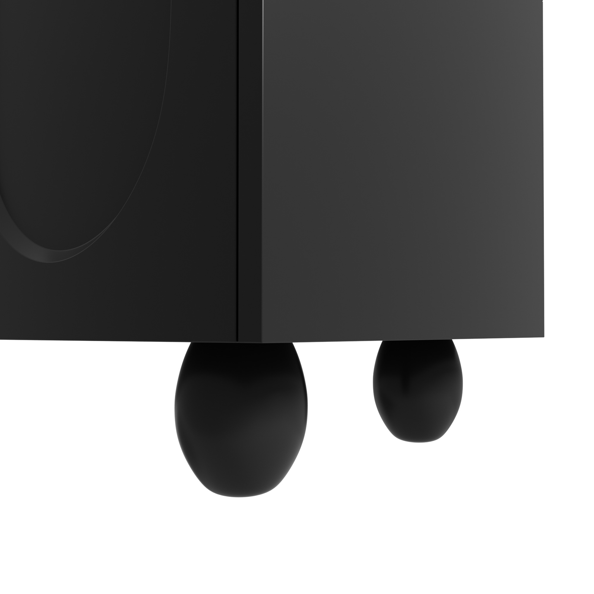 Meuble TV Noir, Rangement, Design Moderne, Structure Robuste, Finition Haut de Gamme, Entretien Facile - 180x40x42cm - Salon 1