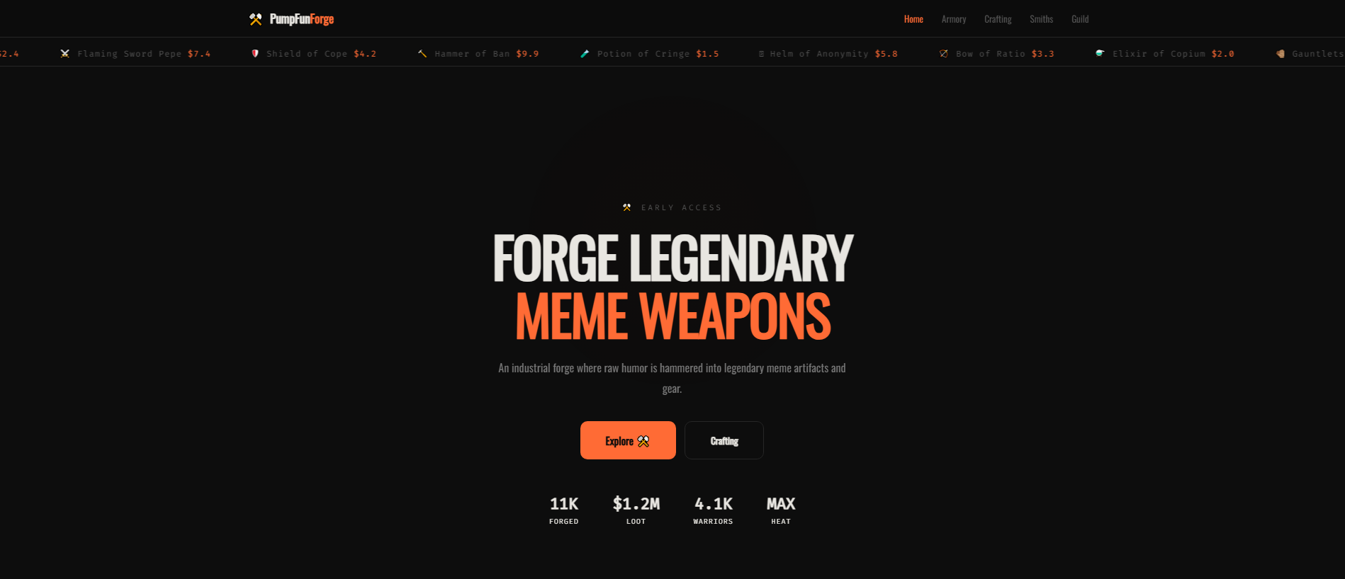 Forensic screenshot of pumpfunforge.click showing the phishing page layout