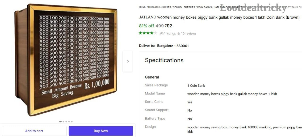 Wooden Money Piggy – Just ₹92 | Limited Time Loot Offer Wooden Money Piggy – Just ₹92 | Limited Time Loot Offer