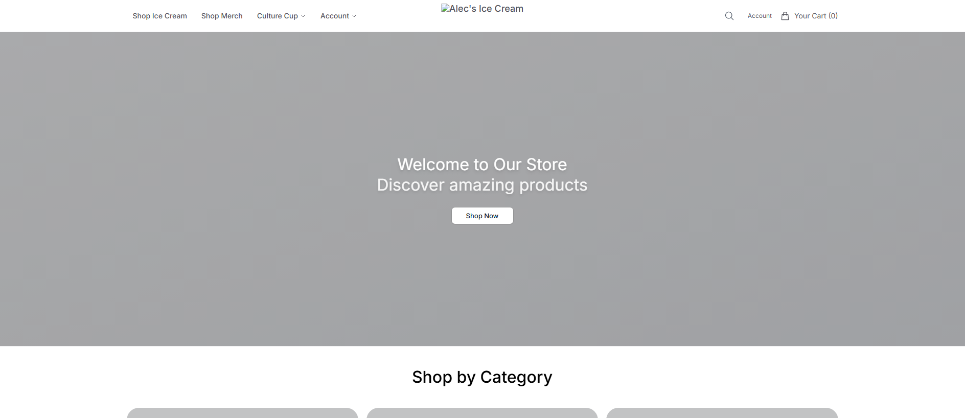 Stored capture of alecssweets.shop