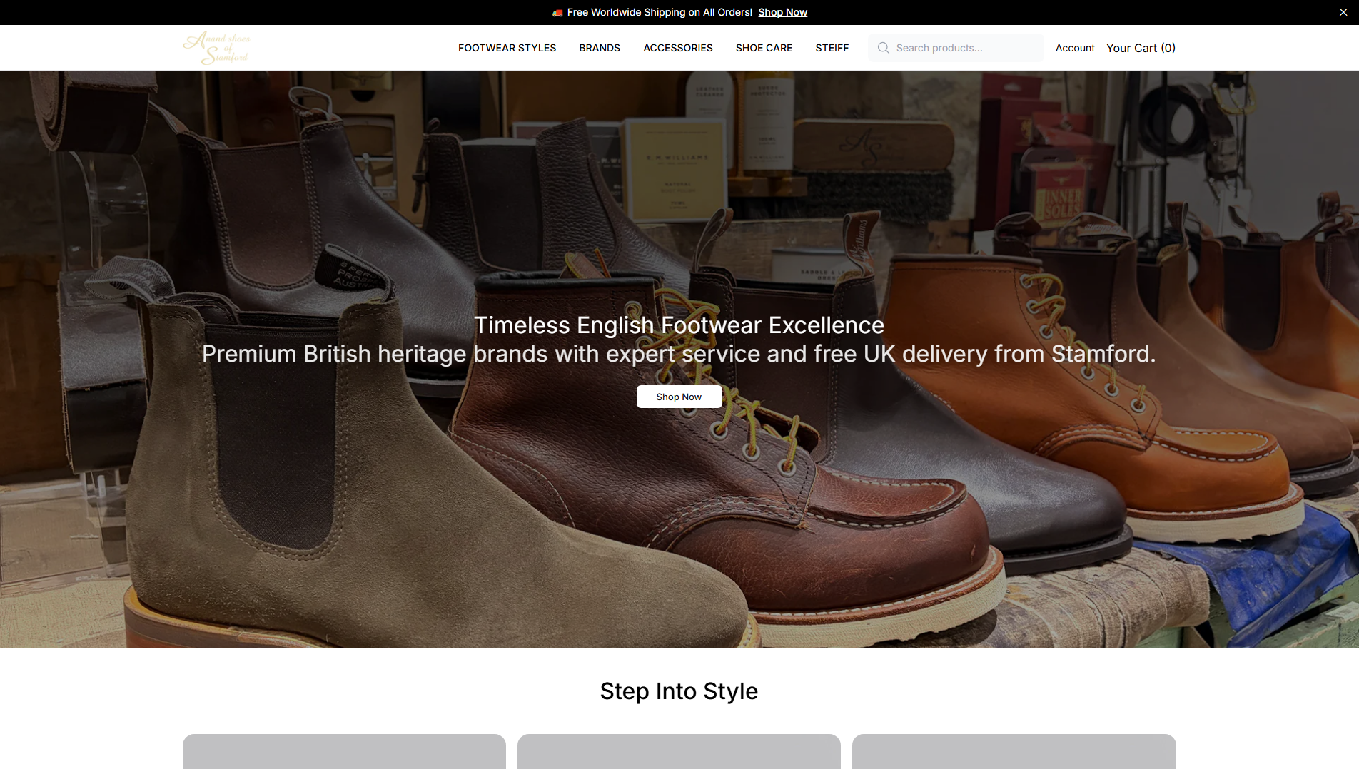 Stored capture of anandofstamfordcollection.shop