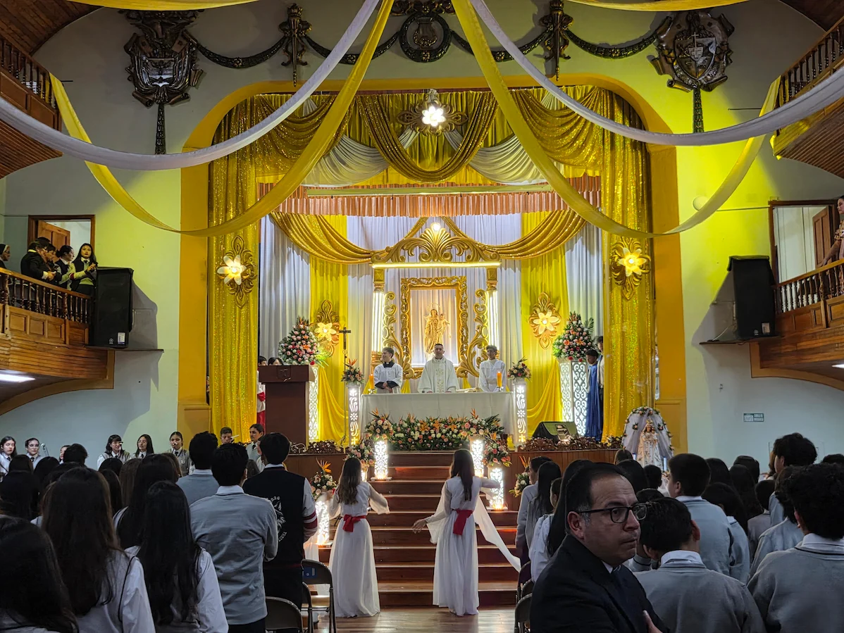 Momento de la celebración patronal