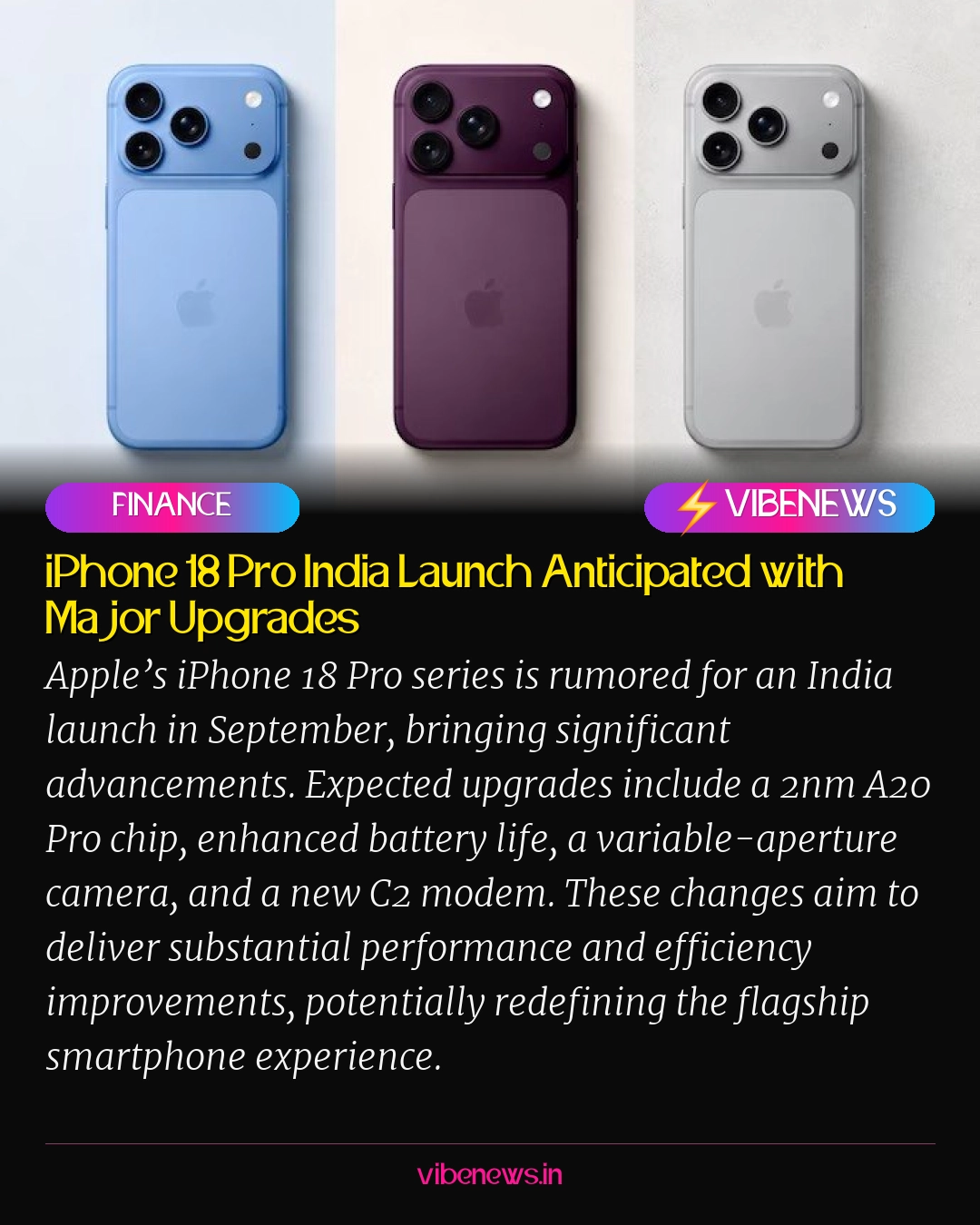 iPhone 18 Pro India Launch Anticipated with Major Upgrades