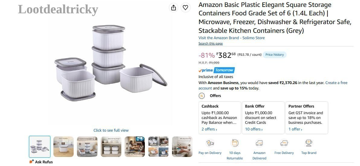 Storage Containers Set | Loot Deal Storage Containers Set | Loot Deal