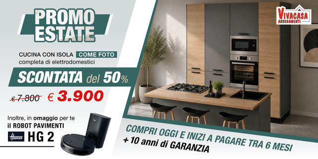 Cucina con isola come foto scontata del 50% Vivacasa Arredamenti