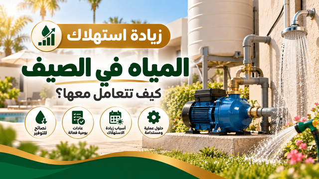 زيادة استهلاك المياه في الصيف