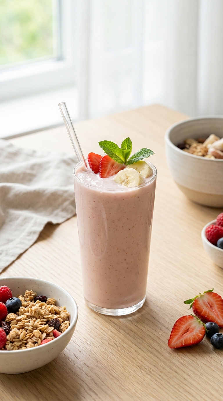Creamy Strawberry Banana Blend — Ready in 5 Minutes