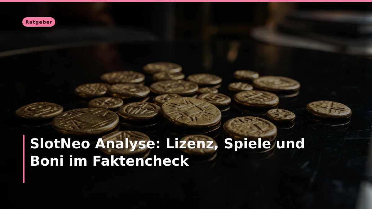 SlotNeo Analyse: Lizenz, Spiele und Boni im Faktencheck
