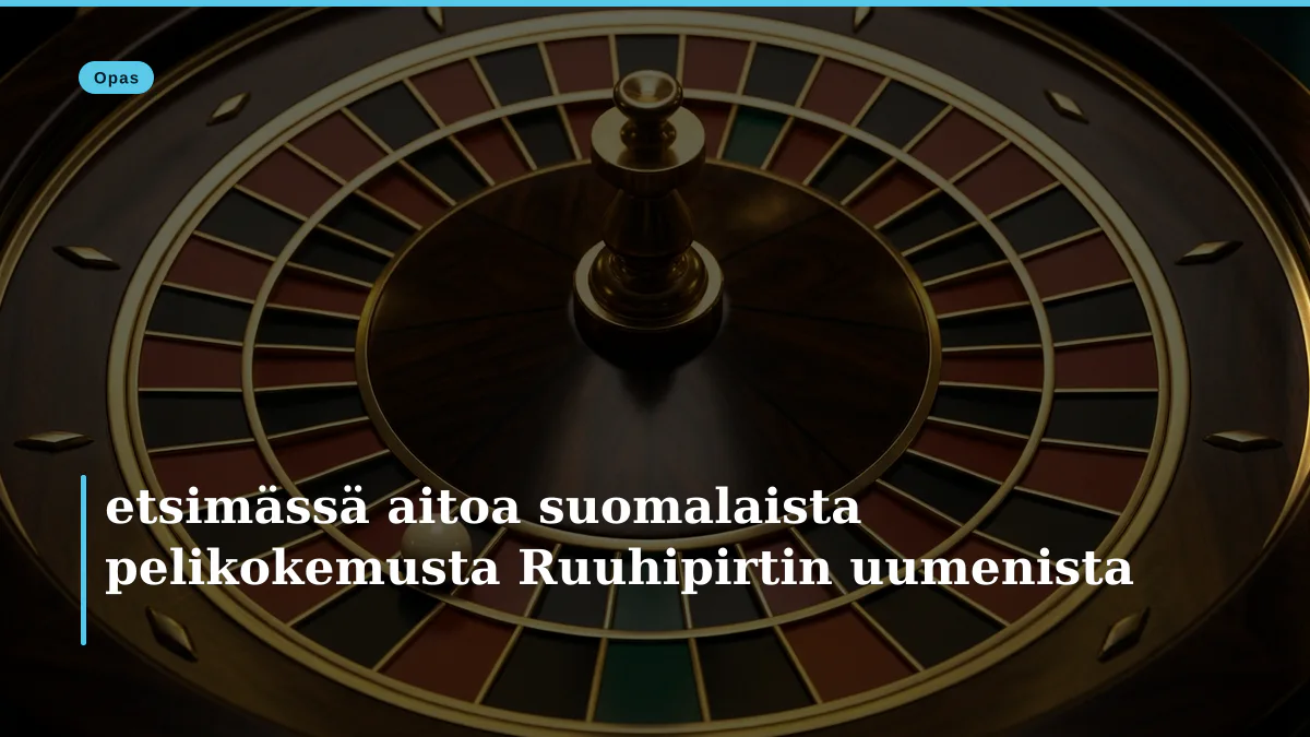 etsimässä aitoa suomalaista pelikokemusta Ruuhipirtin uumenista