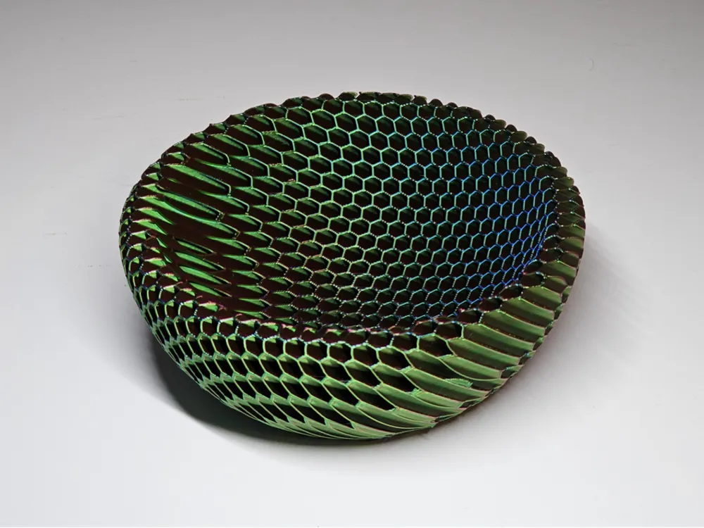 Tigela com Padrão Hexagonal — modelo 3D da Central do Empreendedor 3D
