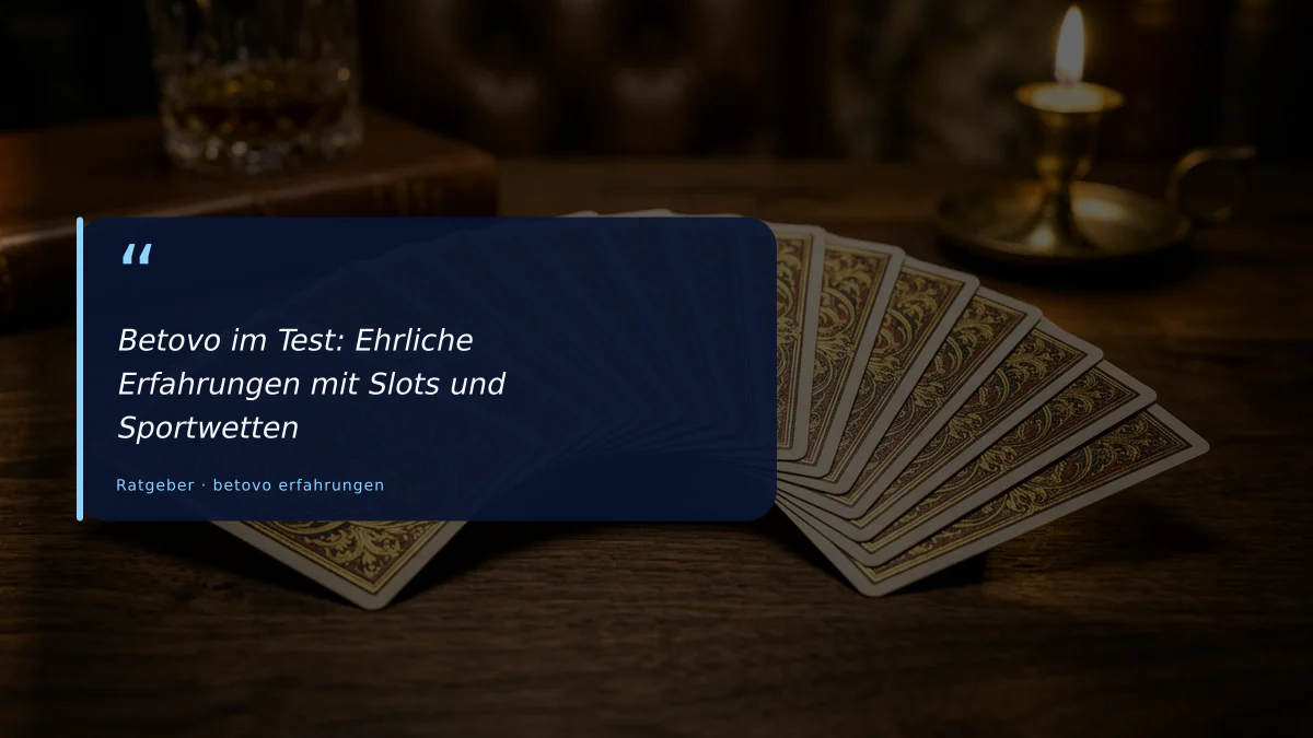Betovo im Test: Ehrliche Erfahrungen mit Slots und Sportwetten