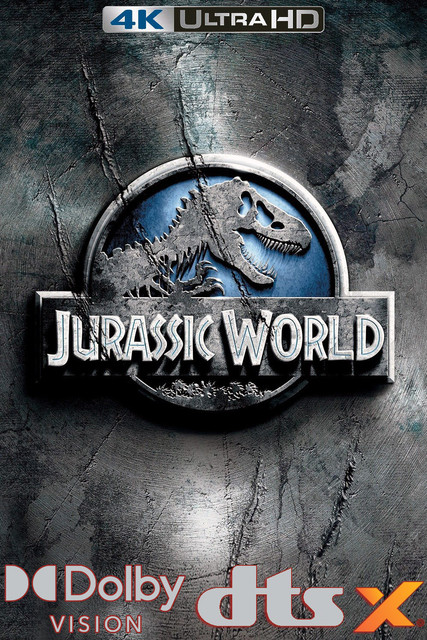 Jurassic World, 2015, 4K, POSTER, COVER, ART, DINOSAURS, MOVIE