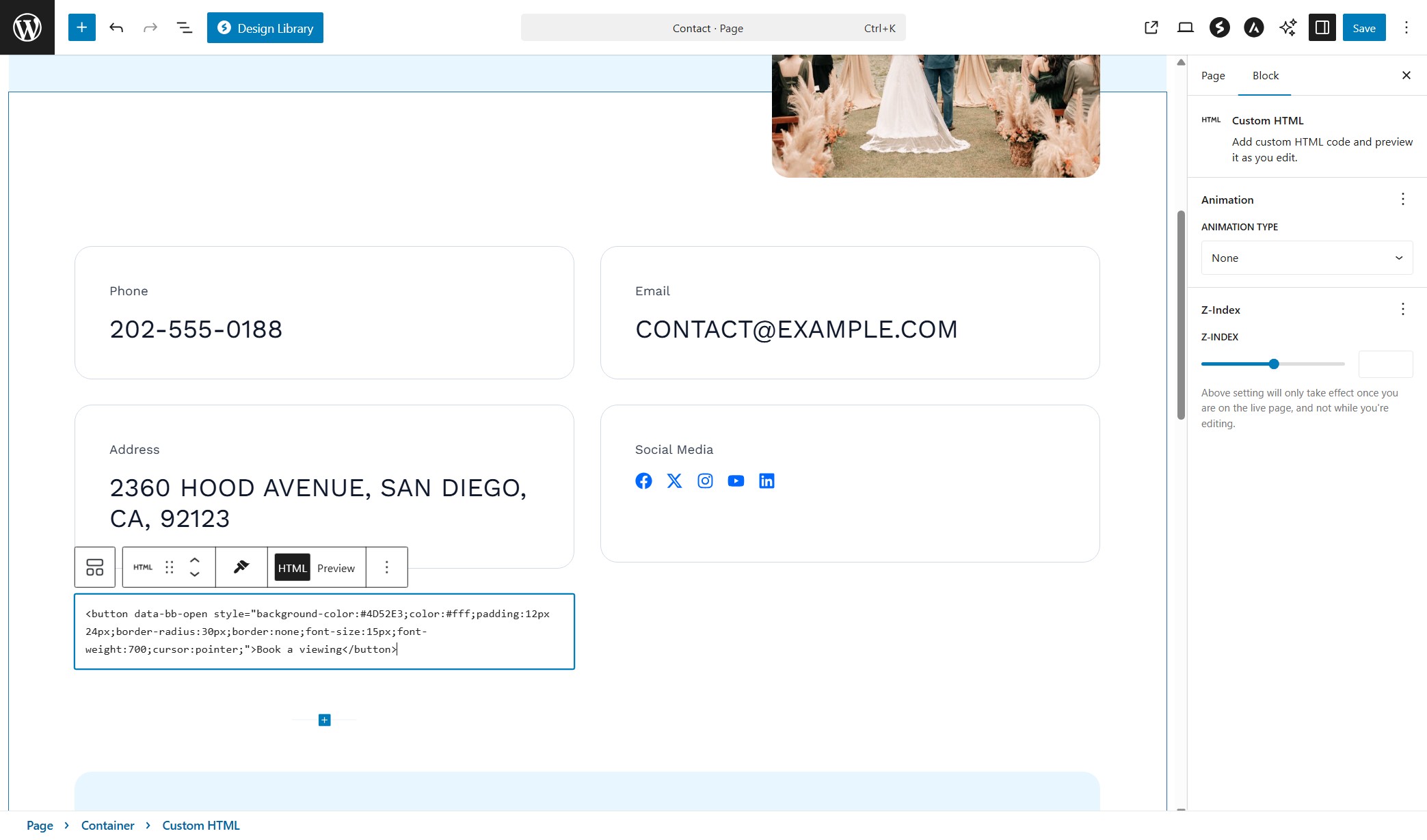 Testing the popup button