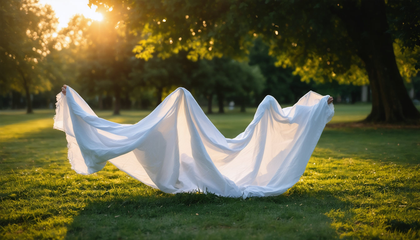 A bedsheet heroically trying to become a rectangle in a world that never asked it to.