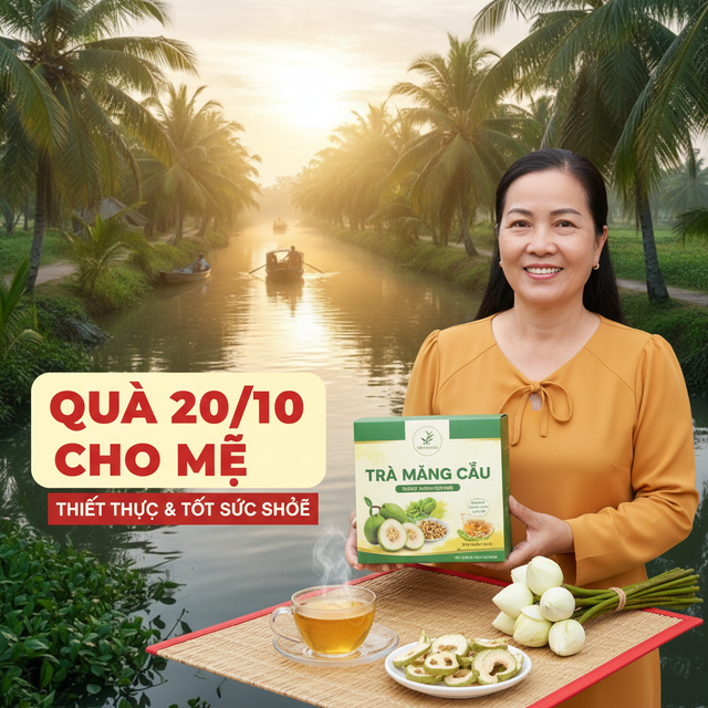 Quà 20/10 cho mẹ thiết thực và tốt sức khỏe: trà mãng cầu