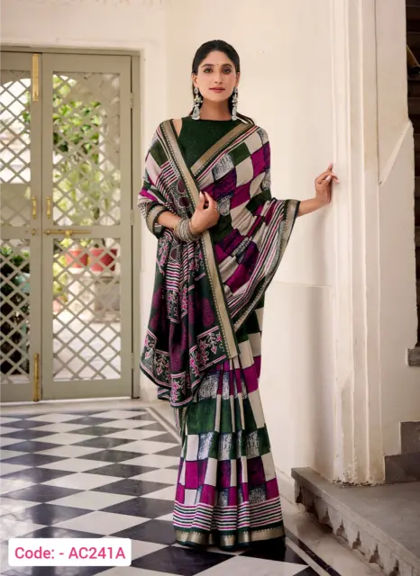 Designer pink color weaving saree