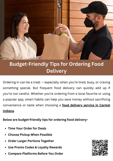 Budget-friendly food delivery starts with comparing prices, using promo codes, and ordering during deals or off-peak hours. Choosing local restaurants and avoiding unnecessary add-ons can also reduce costs. By using a reliable food delivery service in Carmel Indiana, customers can enjoy convenient meals without overspending while still supporting local businesses and maintaining great taste and quality. To know more visit here- https://www.goharvestmarket.com/stores/carmel-in-46032/