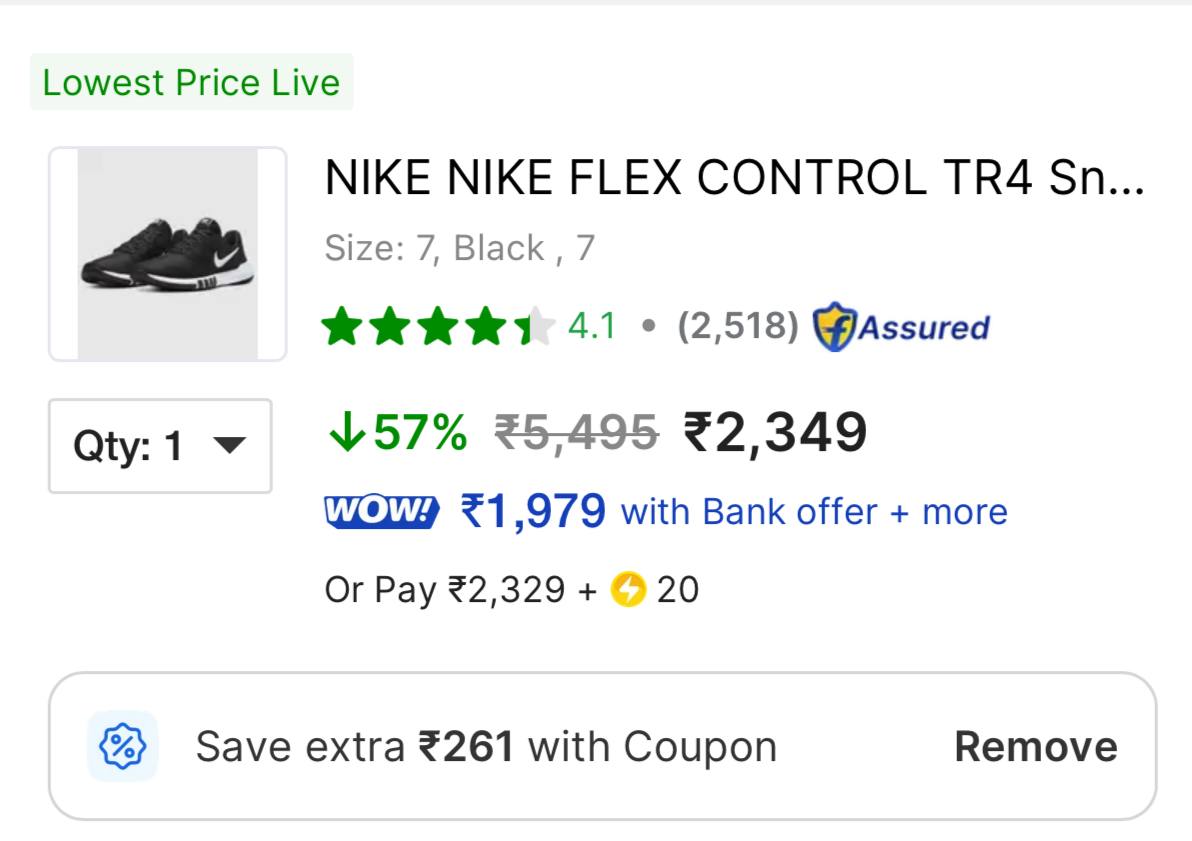Nike Shoe Flipkart – Best Deal Get 70% OFF Today