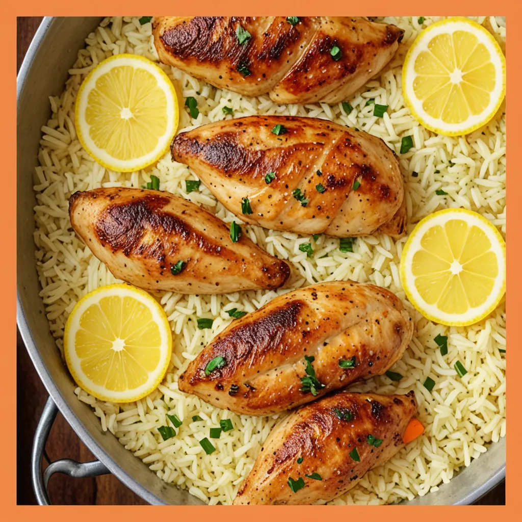 Seriously Easy Slow Cooker Lemon Herb Chicken and Rice